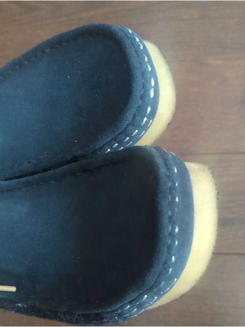 Clarks Wallabee Navy Sashiko Boots - Picture 9 of 12